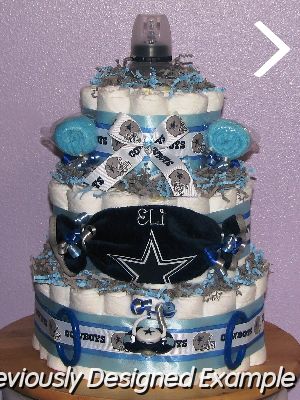 Cowboys-Diaper-Cake (2).JPG - Dallas Cowboys Diaper Cake